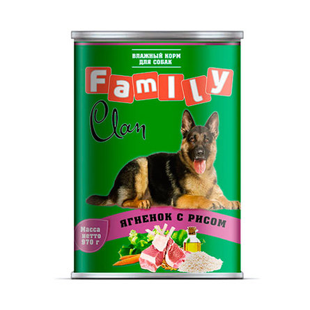 Clan Family Паштет для взрослых собак всех пород (с ягненком и рисом) – интернет-магазин Ле’Муррр