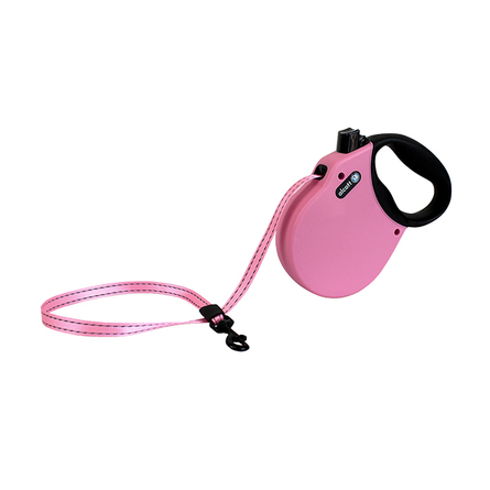 Alcott Adventure S Поводок-рулетка для собак до 20 кг, лента, розовая – интернет-магазин Ле’Муррр