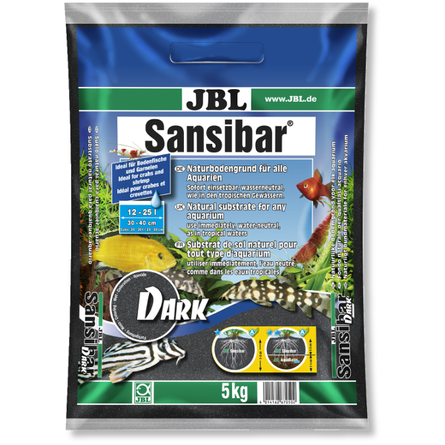 JBL Sansibar Dark Декоративный аквариумный грунт, черный, фракция 0,2-0,6 мм – интернет-магазин Ле’Муррр